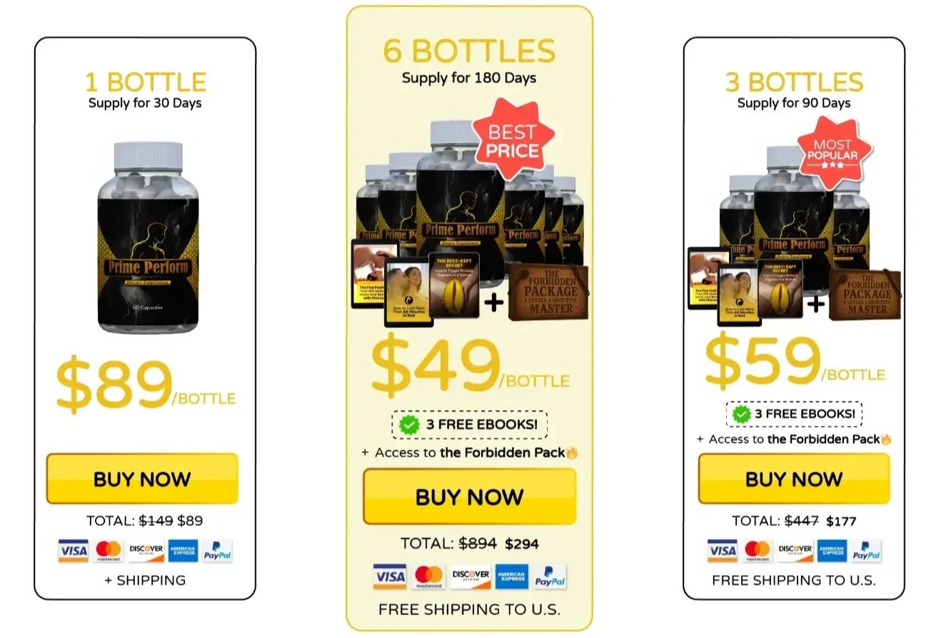 3 Days Prime Perform Supplement Offer